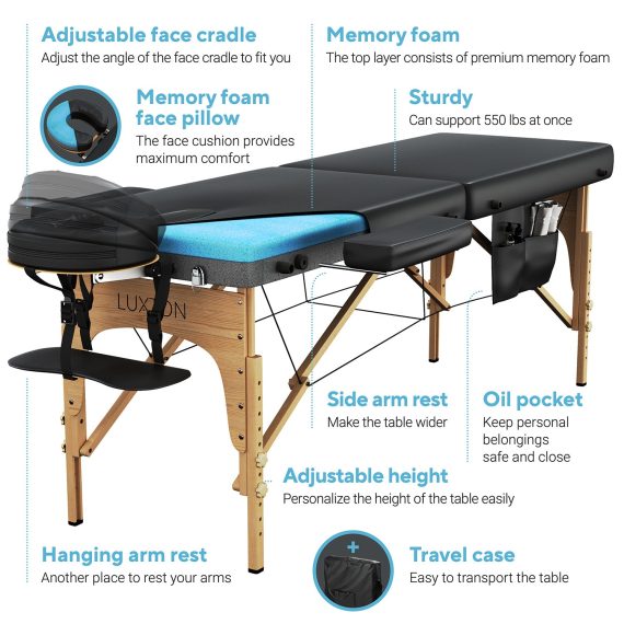 Luxton Home Premium Memory Foam Massage Table - Image 4